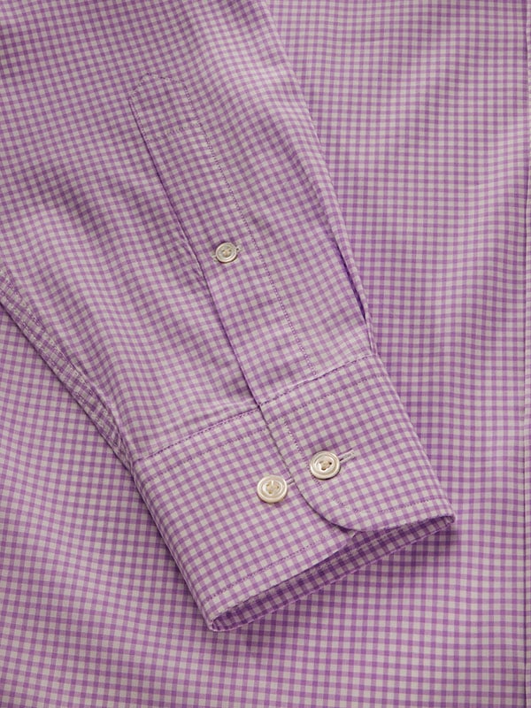 Barboni Lilac Check Full Sleeve Single Cuff Classic Fit Classic Formal Cotton Shirt