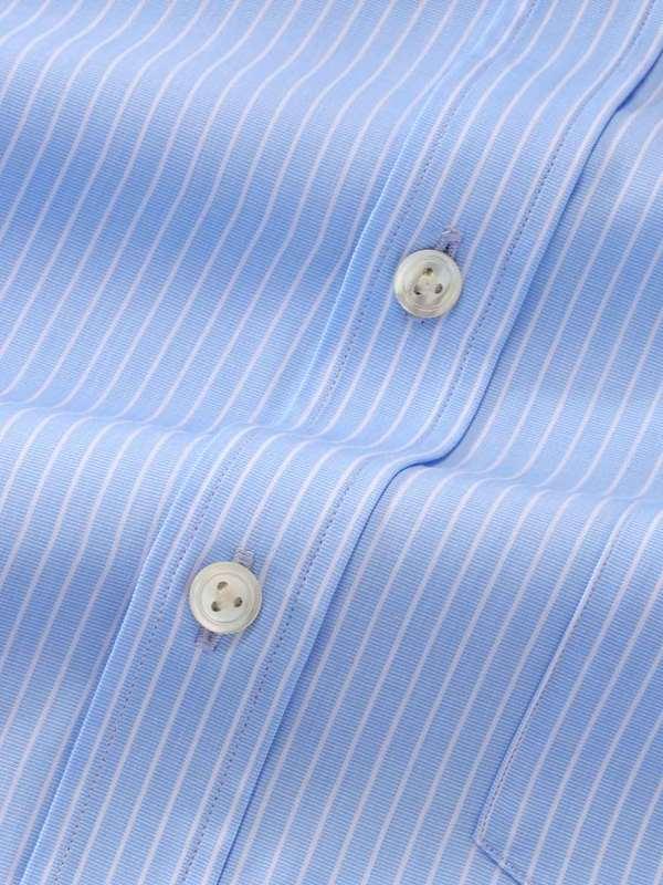 Barboni Sky Striped Full sleeve double cuff Classic Fit Classic Formal Cotton Shirt
