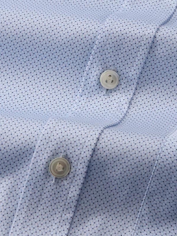 Bassano Sky Printed Full sleeve single cuff Classic Fit Classic Formal Cotton Shirt
