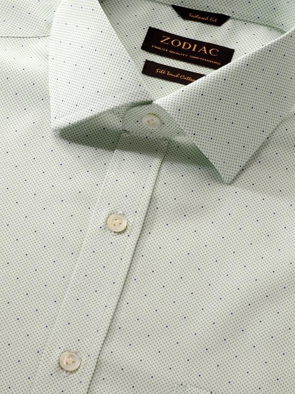Bassano Mint Printed Full sleeve single cuff Classic Fit Classic Formal Cotton Shirt