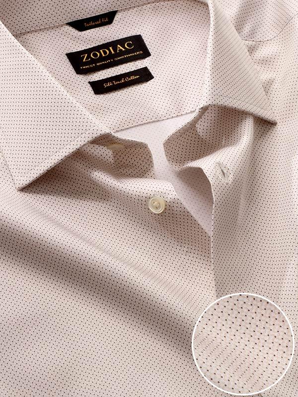 Bassano Sand Printed Full sleeve single cuff Tailored Fit Classic Formal Cotton Shirt