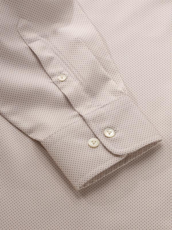 Bassano Sand Printed Full sleeve single cuff Tailored Fit Classic Formal Cotton Shirt