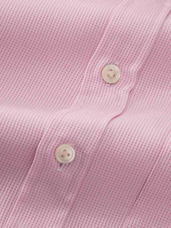 Benna Pink Solid Full sleeve single cuff Classic Fit Classic Formal Cotton Shirt