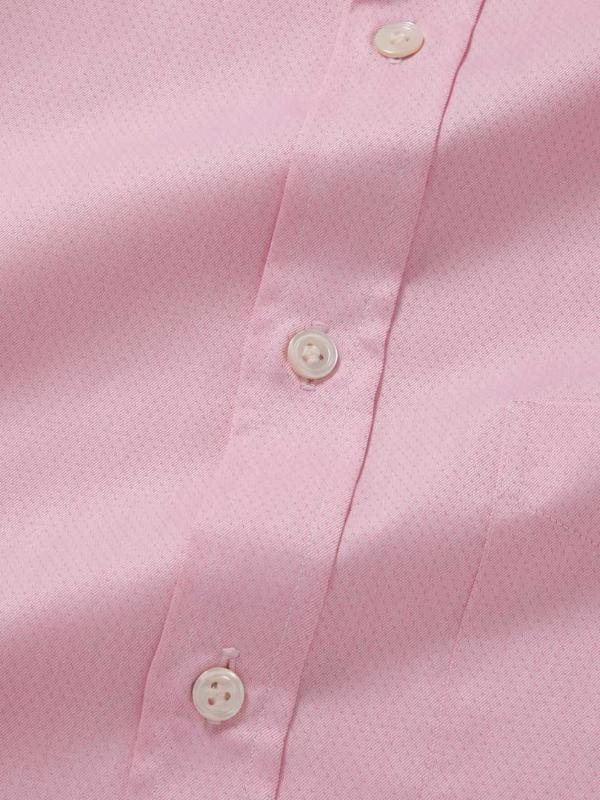 Bertolucci Pink Solid Full sleeve single cuff Classic Fit Classic Formal Cotton Shirt