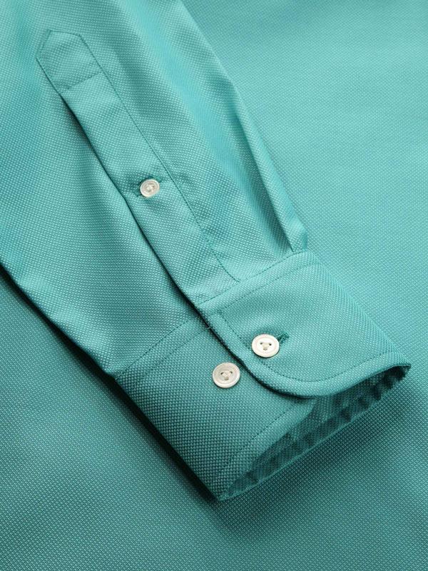 Marzeno Aqua Solid Full sleeve single cuff Classic Fit Semi Formal Dark Cotton Shirt