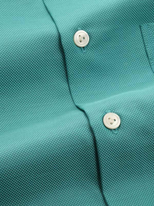 Marzeno Aqua Solid Full sleeve single cuff Tailored Fit Semi Formal Dark Cotton Shirt