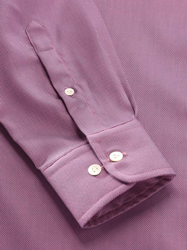Marzeno Purple Solid Full sleeve single cuff Tailored Fit Semi Formal Dark Cotton Shirt