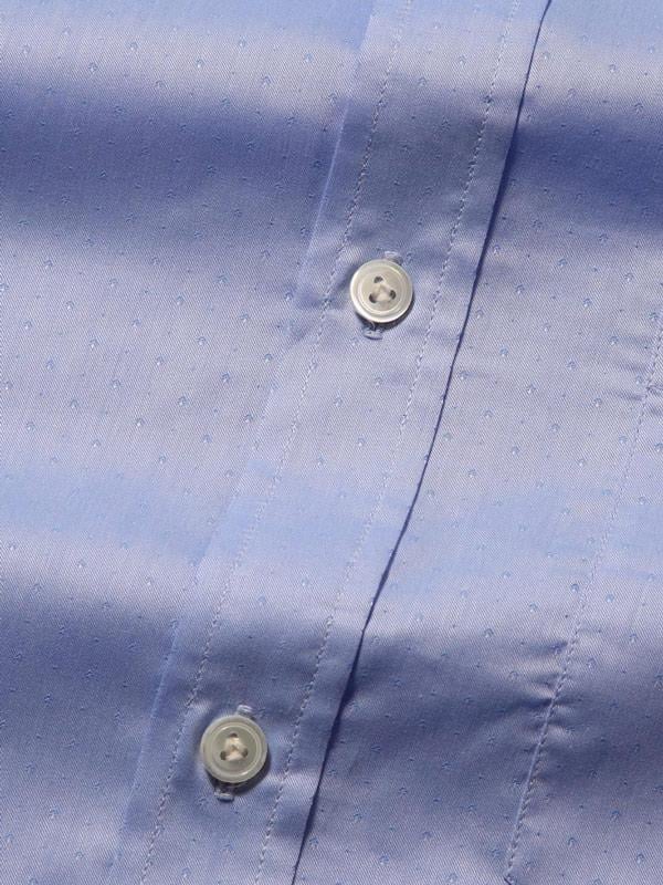 Bramante Sky Solid Full sleeve single cuff Classic Fit Semi Formal Cotton Shirt