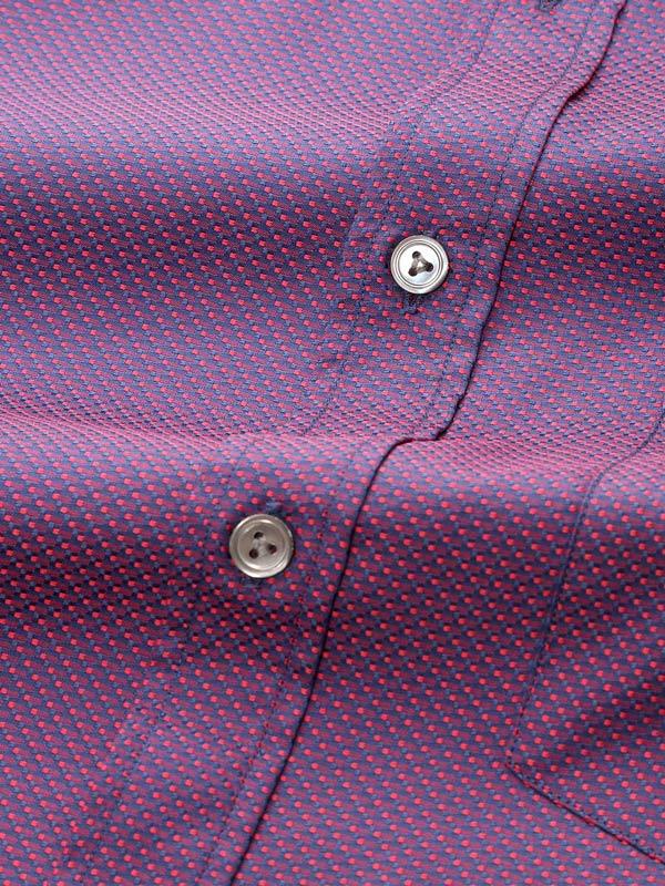 Bruciato Maroon Solid Full sleeve single cuff Classic Fit Semi Formal Dark Cotton Shirt