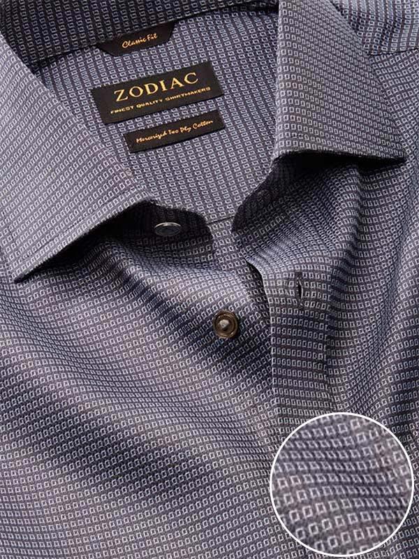 Bruciato Black Solid Full sleeve single cuff Classic Fit Semi Formal Cotton Shirt