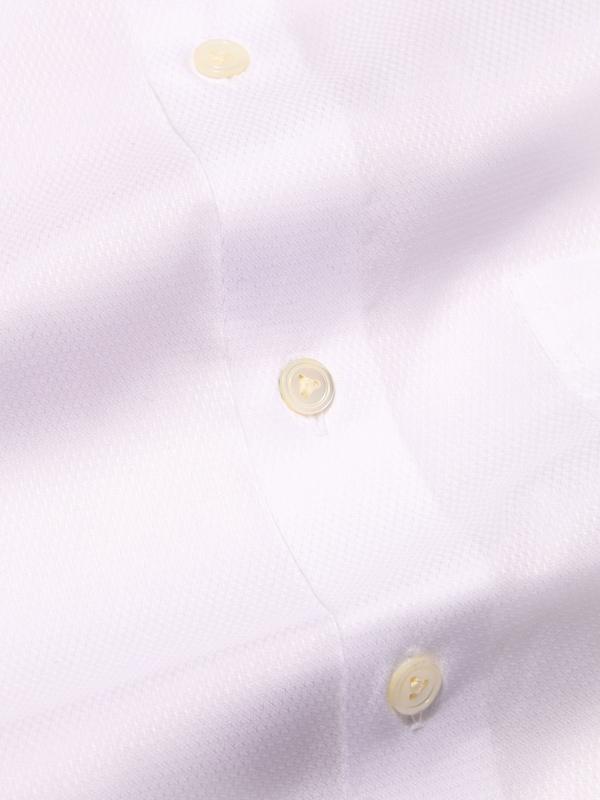 Carletti White Solid Full sleeve single cuff Tailored Fit Classic Formal Cotton Shirt