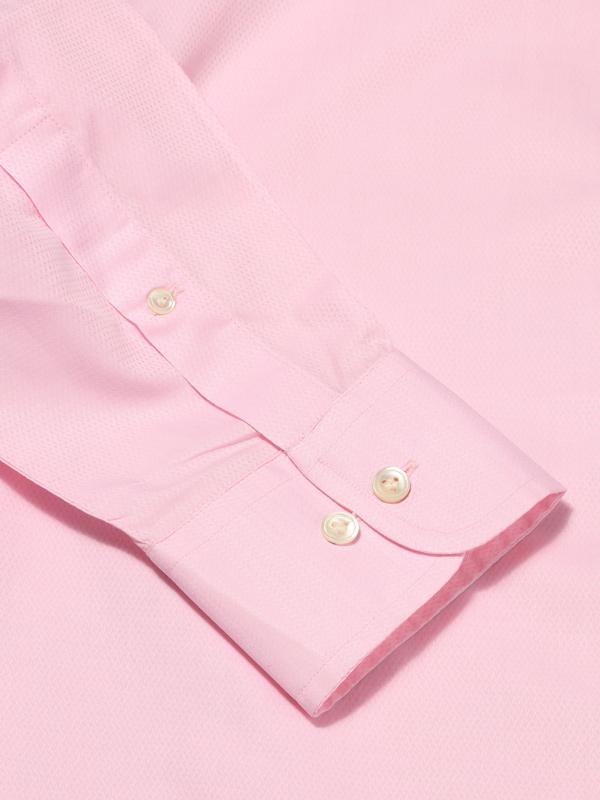 Carletti Pink Solid Full sleeve single cuff Classic Fit Classic Formal Cotton Shirt