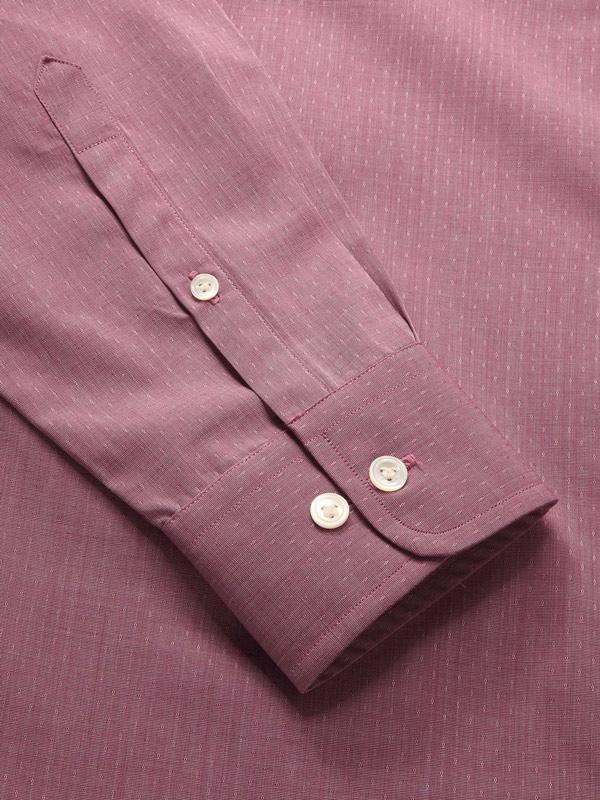 Chianti Rose Solid Full sleeve single cuff Tailored Fit Semi Formal Dark Cotton Shirt