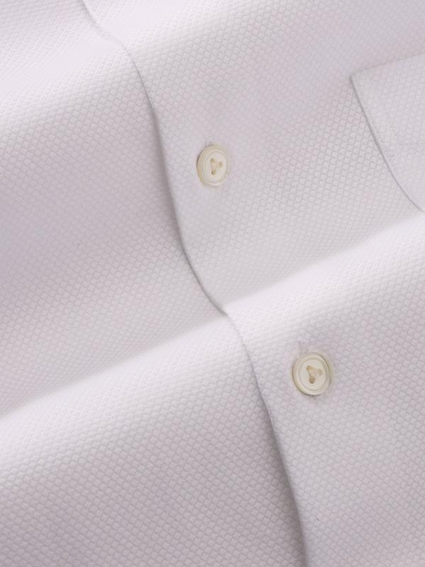 Cione White Check Full sleeve single cuff Tailored Fit Classic Formal Cotton Shirt