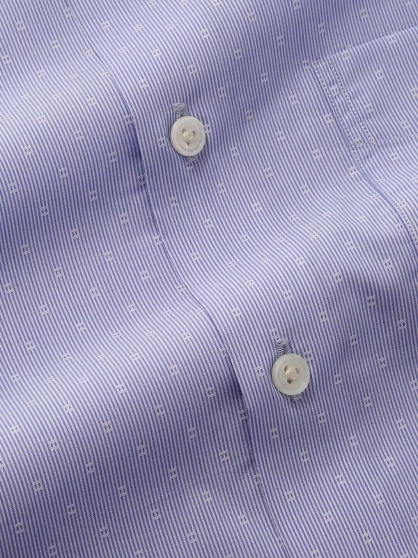 Cricoli Blue Striped Full sleeve single cuff Tailored Fit Classic Formal Cotton Shirt