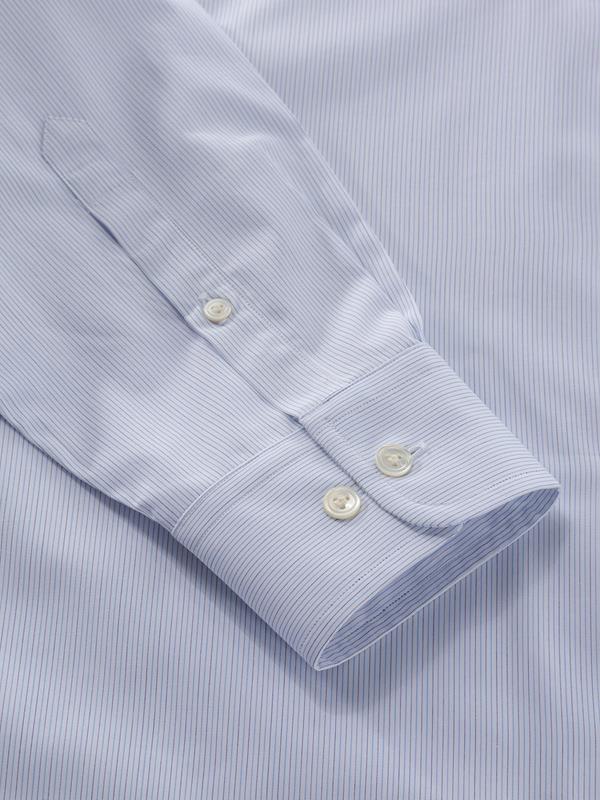 Cricoli White Striped Full sleeve single cuff Tailored Fit Classic Formal Cotton Shirt