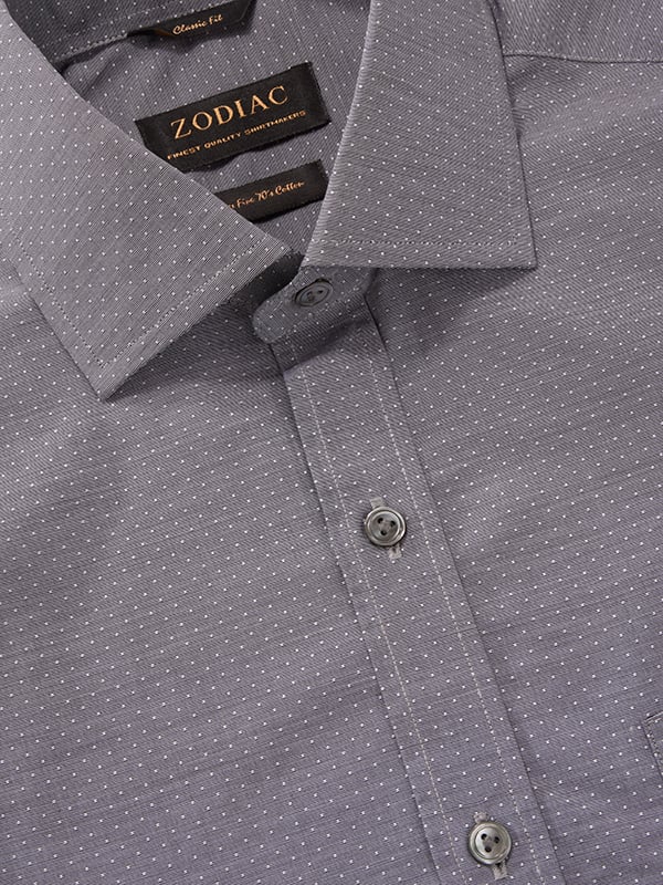 Cricoli Black Solid Full Sleeve Single Cuff Classic Fit Classic Formal Cotton Shirt