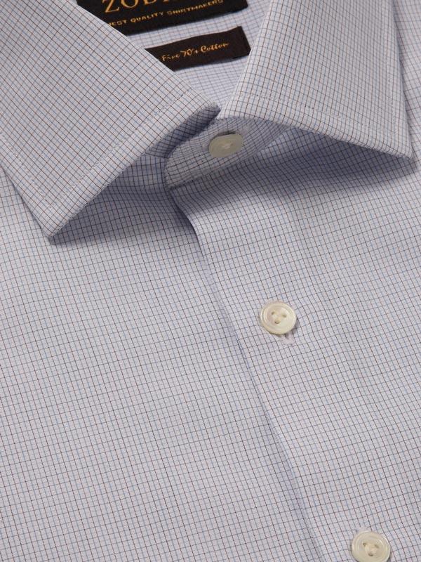 Cricoli Sky Check Full sleeve single cuff Classic Fit Classic Formal Cotton Shirt