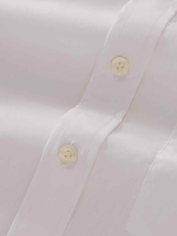 Easy Care White Solid Full sleeve single cuff Classic Fit Classic Formal Blended Shirt