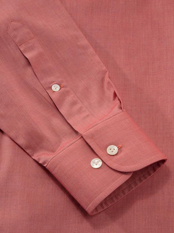 Fil A Fil Red Solid Full sleeve single cuff Classic Fit Semi Formal Dark Cotton Evening Shirt