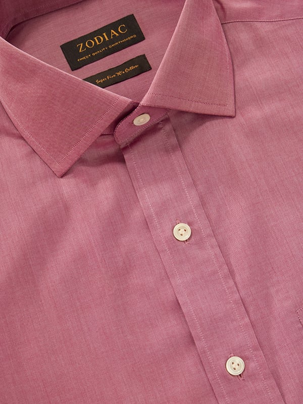 Fine Twill Rose Solid Full Sleeve Single Cuff Classic Fit Classic Formal Cotton Shirt
