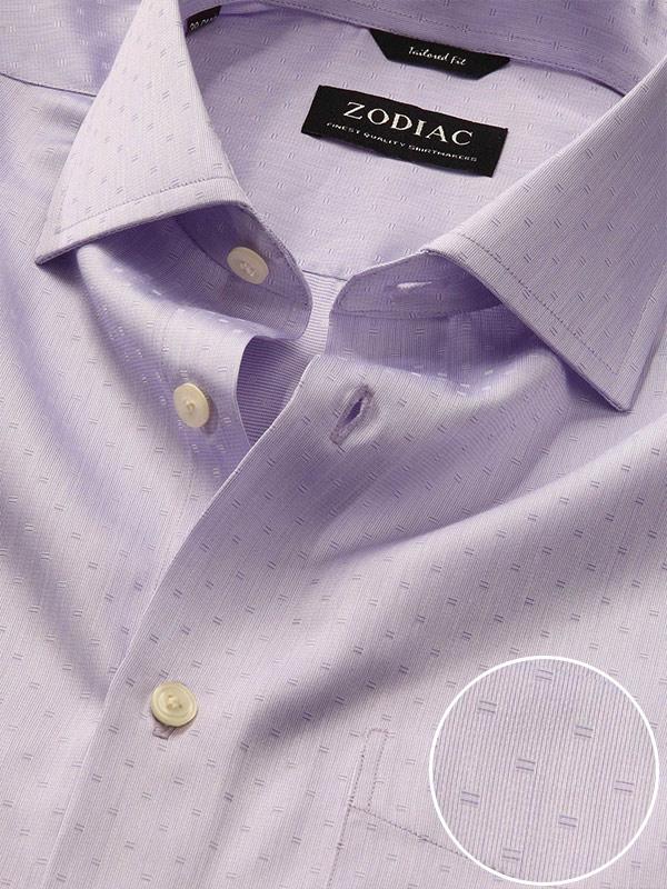 Marchetti Lilac Solid Full sleeve single cuff Tailored Fit Classic Formal Cotton Shirt