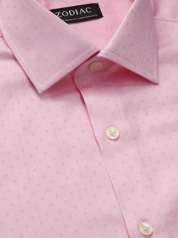 Marchetti Pink Solid Full sleeve single cuff Slim Fit Classic Formal Cotton Shirt