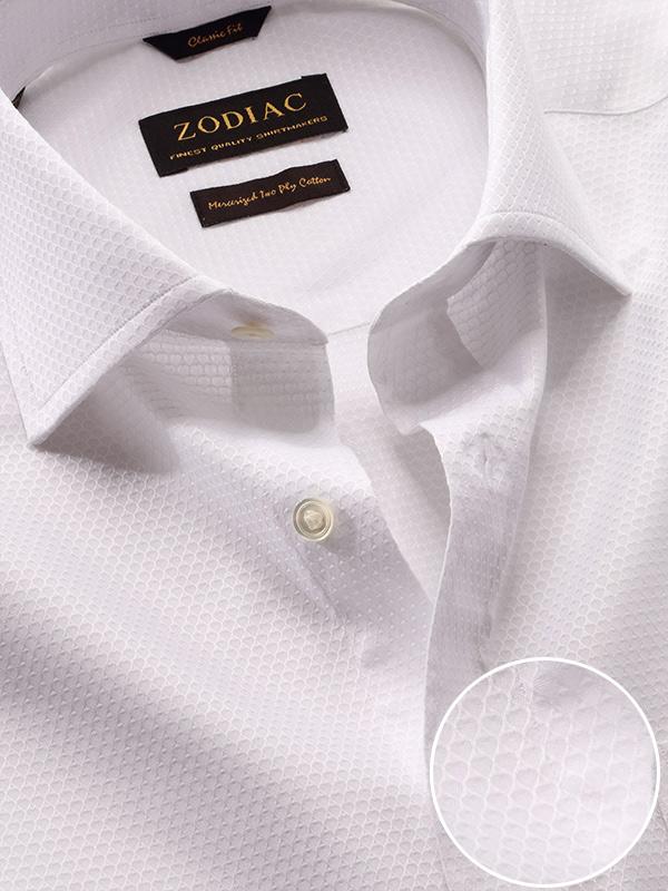 Matera White Solid Full sleeve double cuff Classic Fit Classic Formal Cotton Shirt