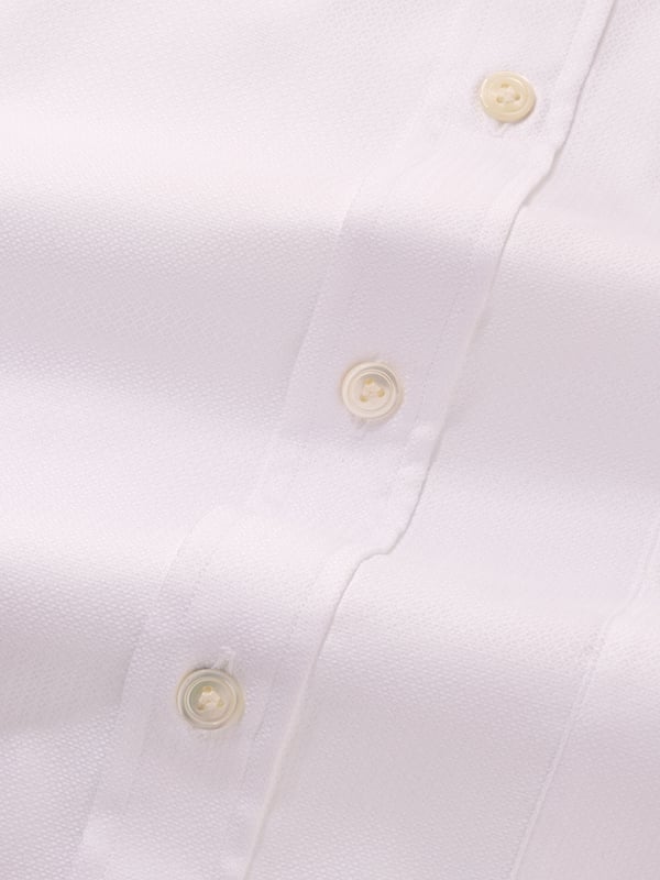 Matera White Solid Half Sleeve Classic Fit Classic Formal Cotton Shirt