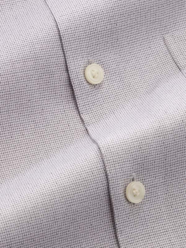 Mazzaro Light Grey Check Full sleeve single cuff Tailored Fit Classic Formal Cotton Shirt