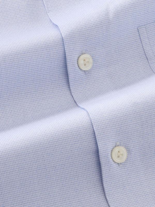 Mazzaro Sky Check Full sleeve single cuff Tailored Fit Classic Formal Cotton Shirt