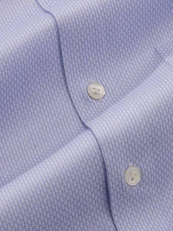 Montefalco Sky Solid Full sleeve single cuff Tailored Fit Classic Formal Cotton Shirt