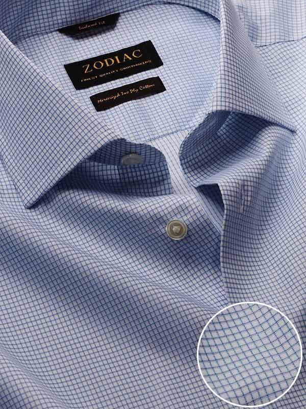 Novella Sky Check Full sleeve single cuff Tailored Fit Semi Formal Cotton Shirt