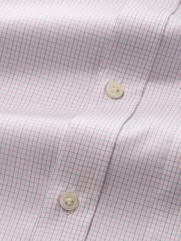 Palladio Pink Check Full sleeve single cuff Classic Fit Classic Formal Cotton Shirt