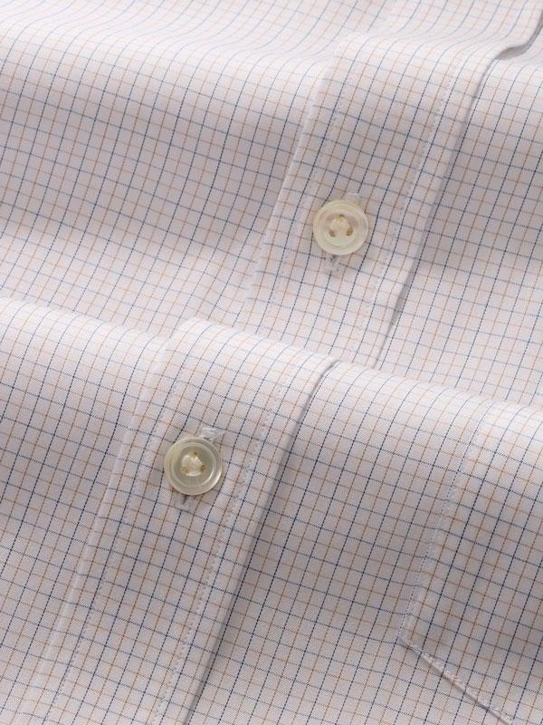 Palladio Yellow Check Full sleeve single cuff Classic Fit Classic Formal Cotton Shirt