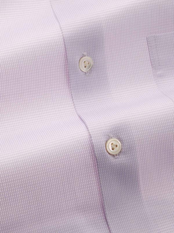 Ponte Lilac Solid Full sleeve single cuff Tailored Fit Classic Formal Cotton Shirt