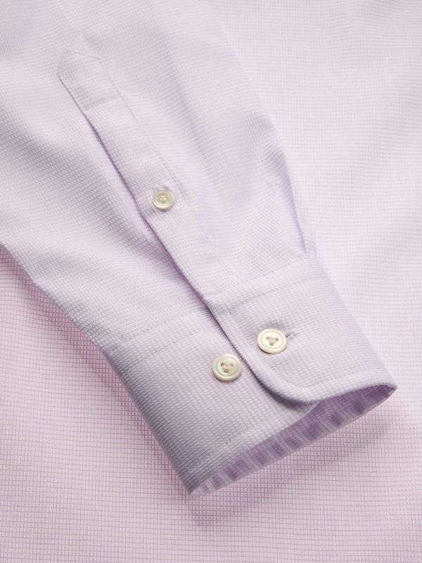 Ponte Lilac Solid Full sleeve single cuff Classic Fit Classic Formal Cotton Shirt