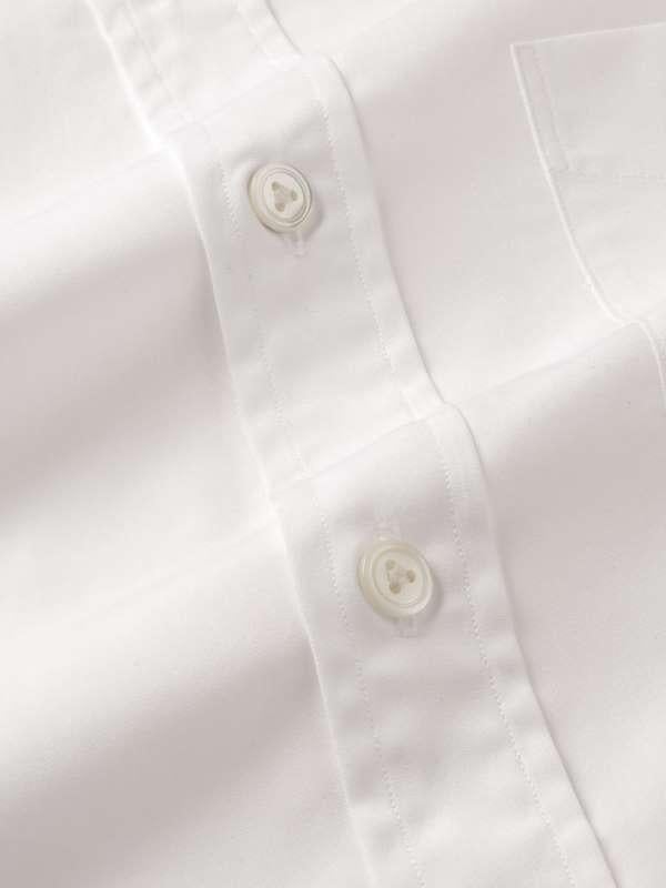 Buy Premium White Cotton Classic Fit Casual Solid Shirt | Zodiac