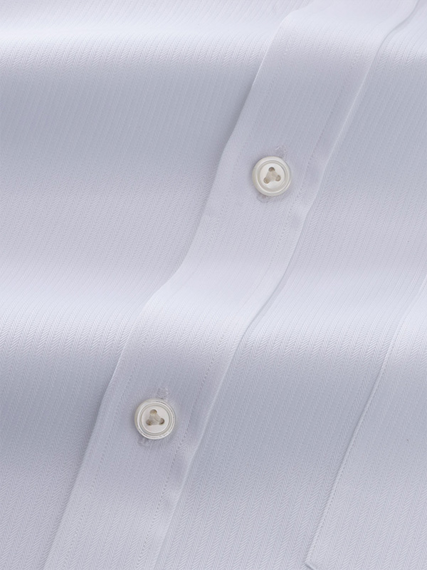 Raffaello White Striped Full sleeve single cuff  Classic Formal Cotton Shirt
