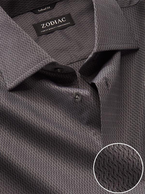 Savuto Black Solid Full sleeve single cuff Tailored Fit Semi Formal Dark Cotton Shirt