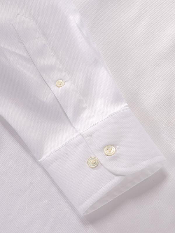 Tramonti White Check Full sleeve single cuff Classic Fit Classic Formal Cotton Shirt