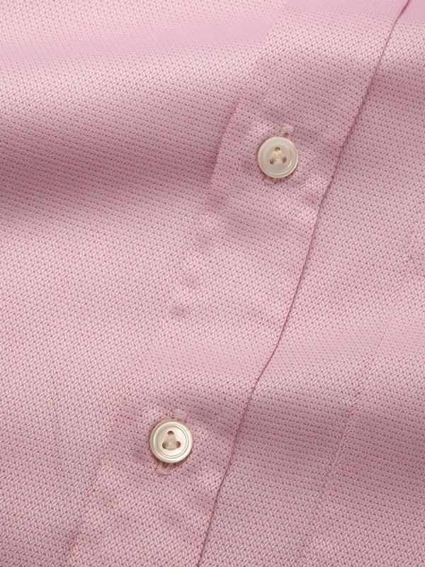 Tramonti Pink Solid Full sleeve single cuff Classic Fit Formal Cotton Shirt