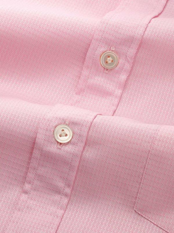 Tramonti Pink Solid Full sleeve single cuff Classic Fit Classic Formal Cut away collar Cotton Shirt