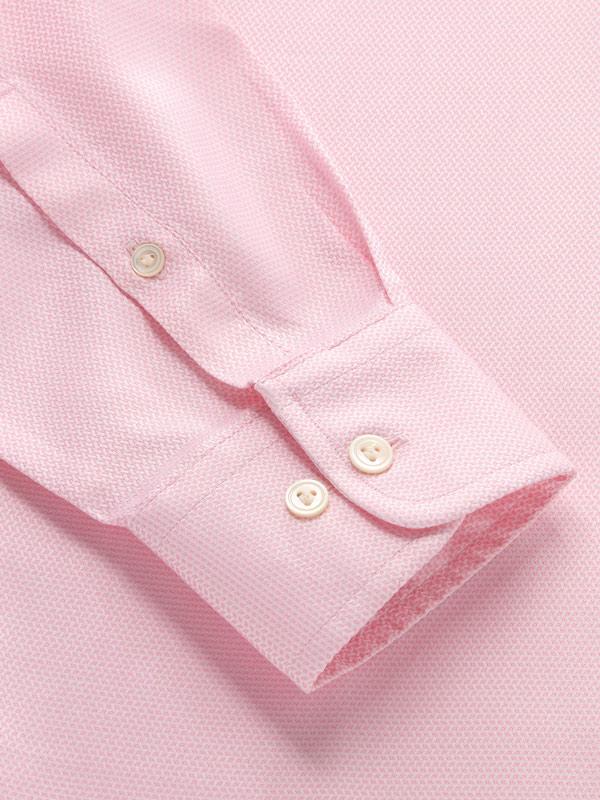 Tramonti Pink Solid Full sleeve single cuff Tailored Fit Classic Formal Cotton Shirt