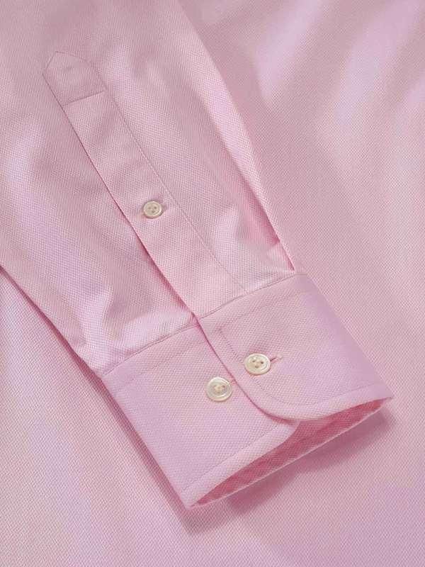 Tramonti Pink Solid Full sleeve single cuff Classic Fit Formal Cut away collar Cotton Shirt