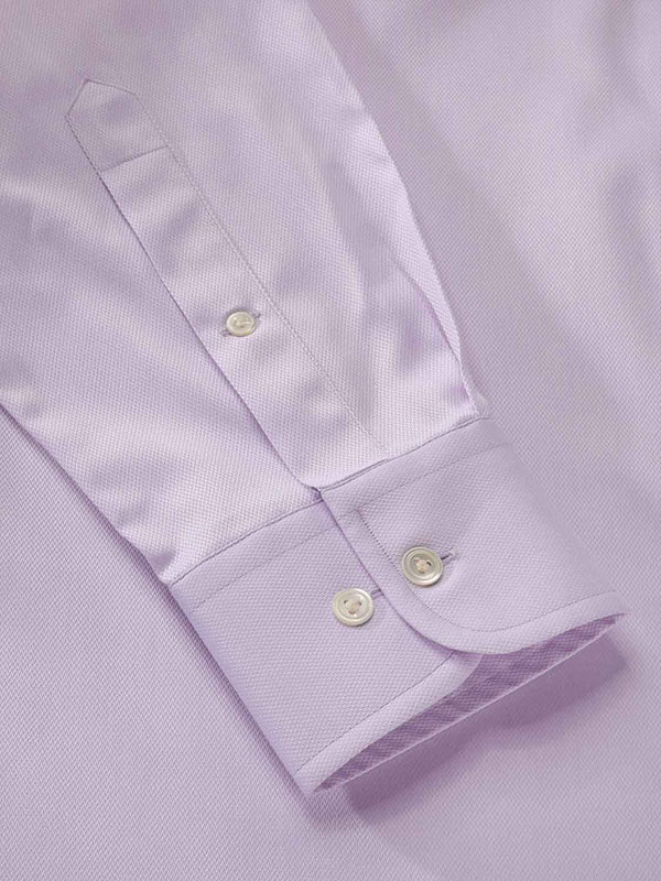 Tramonti Lilac Solid Full sleeve single cuff  Classic Formal Cotton Shirt