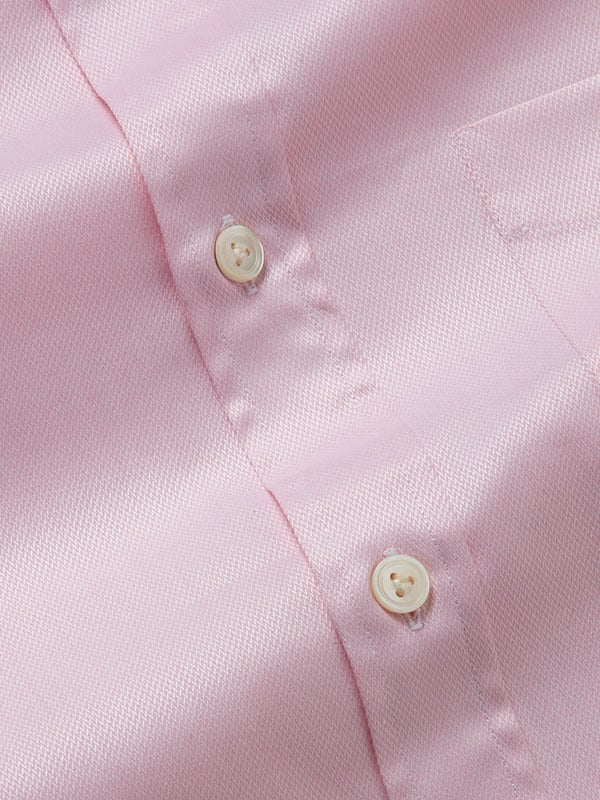 Tramonti Pink Solid Full sleeve single cuff  Classic Formal Cotton Shirt