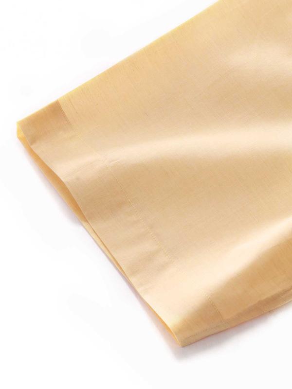 Venete  Yellow Solid Half sleeve Classic Fit Semi Formal Cotton Shirt