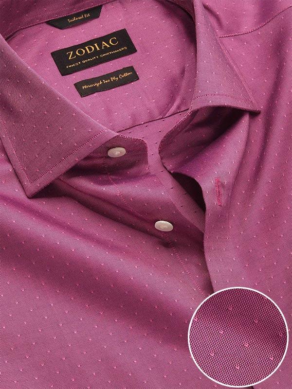 Zuccaro Lilac Solid Full sleeve single cuff Classic Fit Semi Formal Cotton Shirt