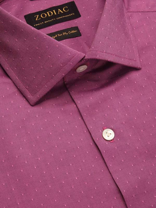 Zuccaro Lilac Solid Full sleeve single cuff Classic Fit Semi Formal Cotton Shirt